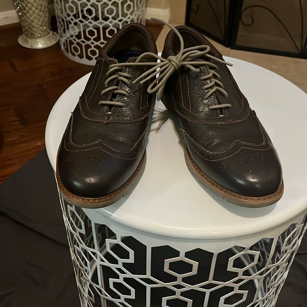 GH Bass & Co Dark Brown Casual Dress Leather Shoes Mens Size 10.5 Oxfords Pasa